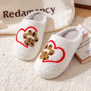 Indoor Cartoon Print Home Slippers, Soft And Cozy Fleece Lined Slippers With Non-Slip Sole, Perfect For Home And Bedroom, Winter & Autumn